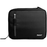 PackIt Freezable Classic Lunch Box, Black | Built-in ice packs, EcoFreeze+ Technology, Zip Closure, Zip front pocket, Side-release buckle handle, Collapsible, Reusable
