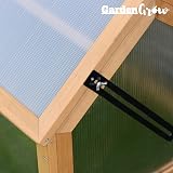 Garden Grow Wooden Outdoor Cold Frame Grow House Polycarbonate Shelter 90x48x50 view 8