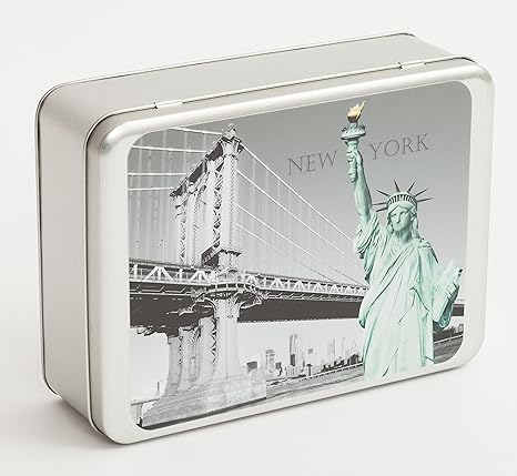 Foto caja caja caja metálica New York Diseño Nº 6: Amazon.es: Bebé