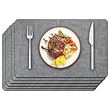 Maxpearl Faux Leather Placemats Set of 6