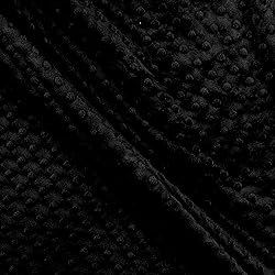 Minky Plush Pop Black Onyx Fabric by the Yard