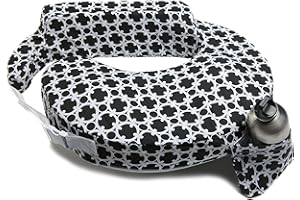 My Brest Friend Original Nursing Pillow Slipcover Sleeve | Great for Breastfeeding Moms | Pillow Not Included, Black and White Marina