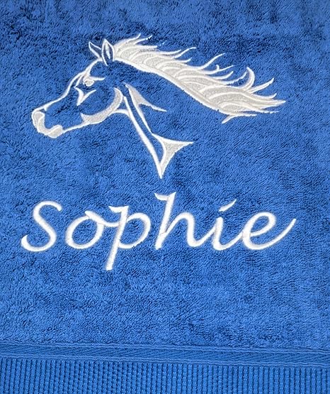 md-design Duschtuch mit Pferde Motiv Pferd und Wunschname Bestickt