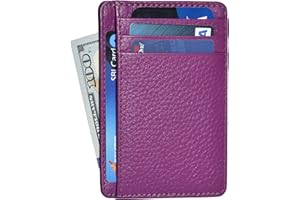 OAK LEATHERS Real Leather Slim Minimalist Wallet for Men and Women -RFID Blocking Front Pocket Thin Credit Card Holder Stylish Wallets