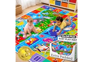QUOKKA Baby Mat for Floor Play for Babies 6-12 Months – Super Soft Baby Floor Play Mat for Toddlers 1-3 – Extra Thick Crawlin