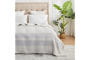 AMÉLIE HOME Amelie Home Quilt Blanket for Couch, Linen Bedspread Lightweight and Breathable Blanket for Sofa Bed Living Room Decor, Twin Size Coverlet for All Seasons, 66"x90"