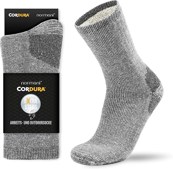 2-3 Paar Extrem robuste und wärmende Vollplüschsocken mit Alpakawolle oder Baumwolle mit Cordura®
