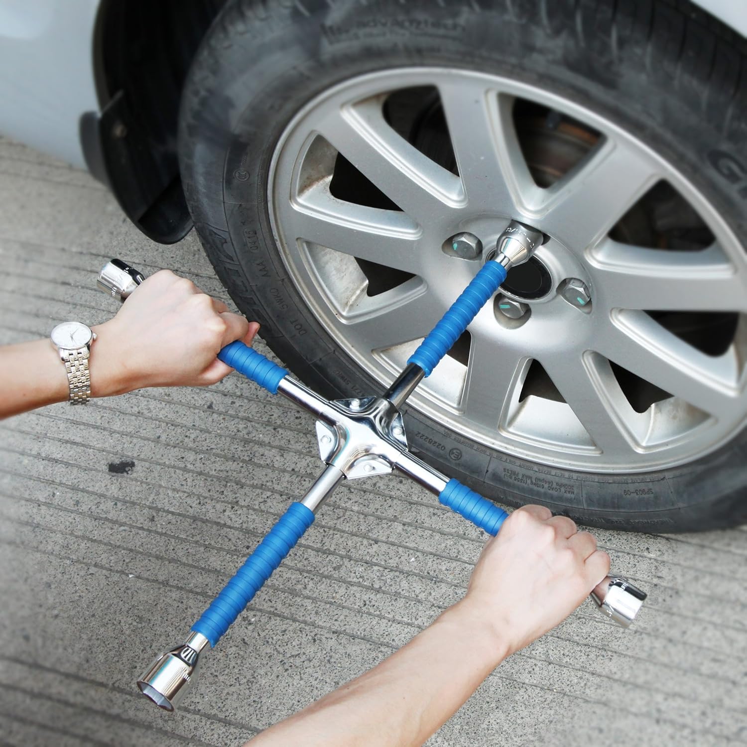 CARTMAN 18" Universal Non-Slip Lug Wrench, Cross Wrench: Home Improvement
