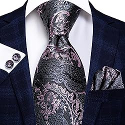 Hi-Tie 3 Pcs Gift Box Mens Tie Set Necktie with