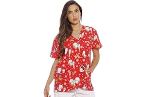 Just Love Womens Holiday Scrub Tops