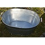 Zinkwanne,oval,54cm,Miniteich,Pflanzgefäß,Antikoptik: Amazon.de: Garten