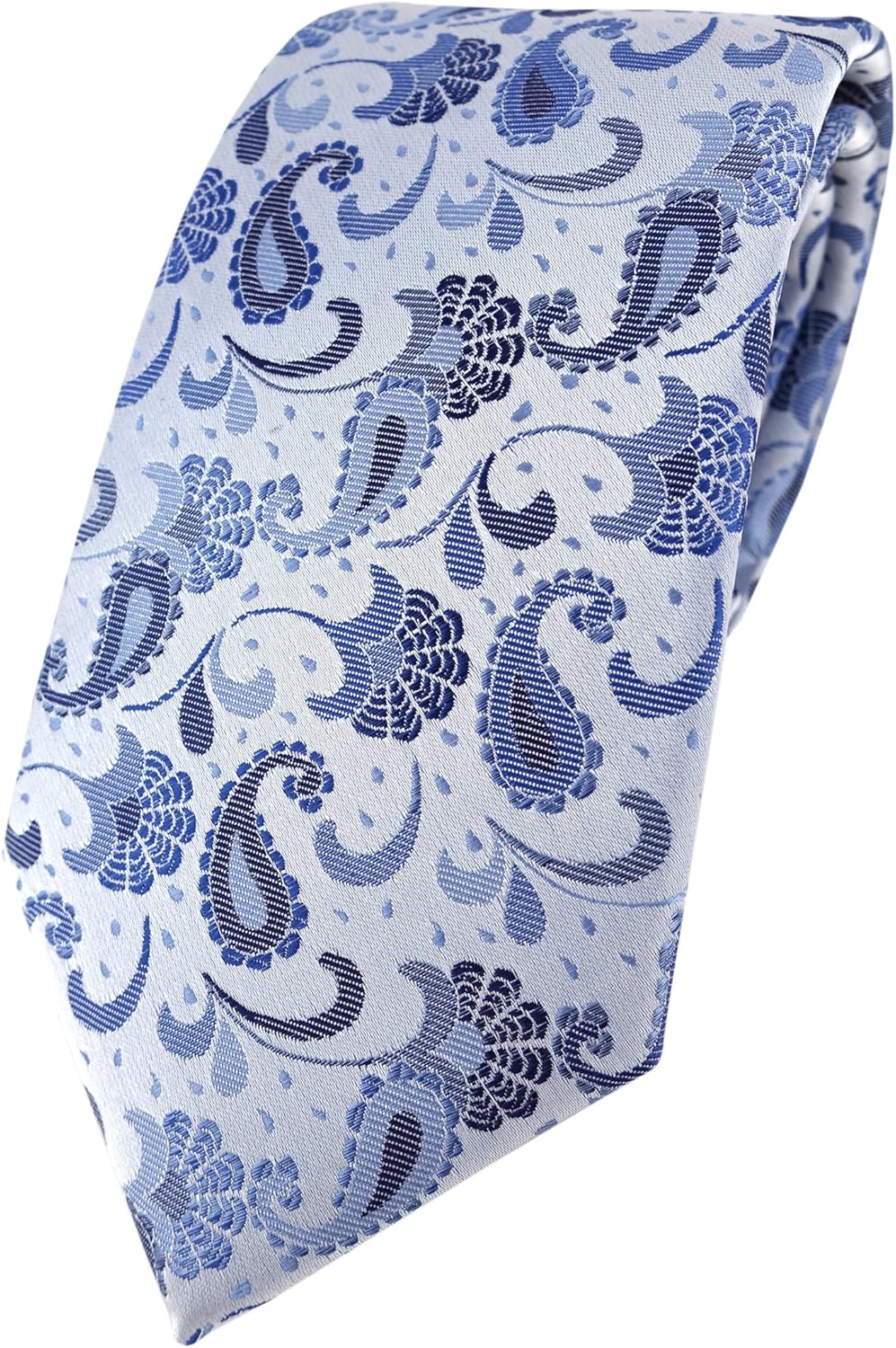 schmale TigerTie Designer Krawatte TigerTie Designer Einstecktuch in Paisley gemustert