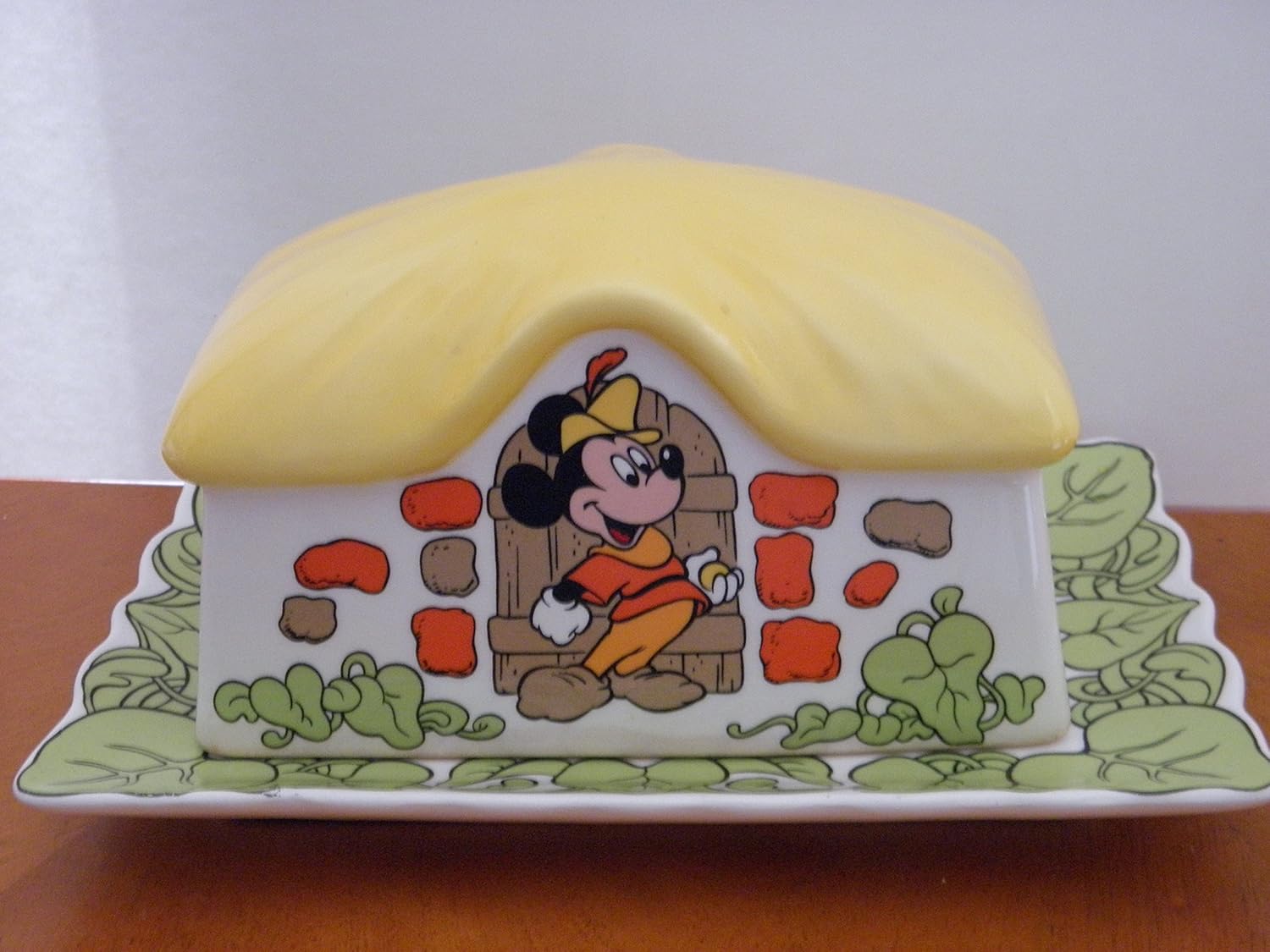 Disney's Mickey Mouse Ceramic Covered Butter Dish Butter