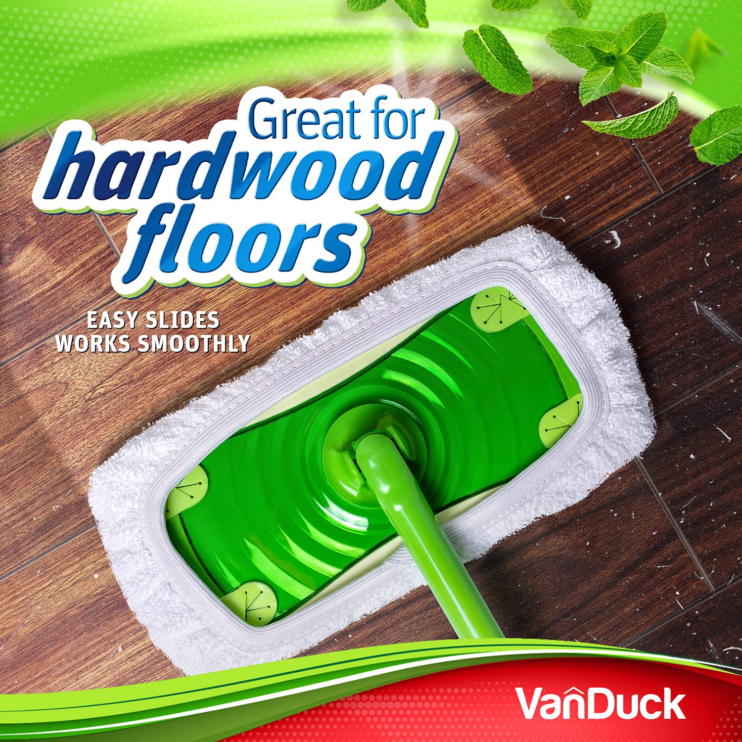 Reusable 100% Cotton Mop Pads Compatible with Swiffer Sweeper (2-Pack), Terry Cloth Mop Covers Washable for Wet Mopping and Floor Cleaning (Handle is Not Included)