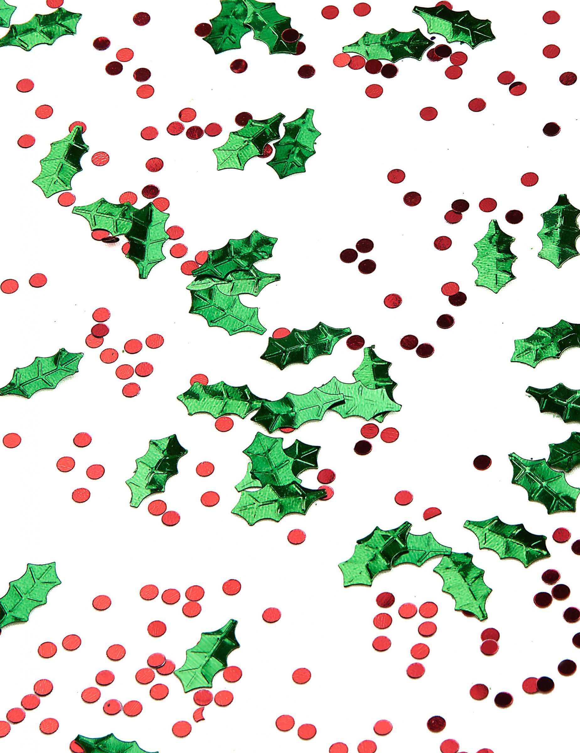 Holly with Berries Metallic Embossed Confetti Mix 14g — image 1