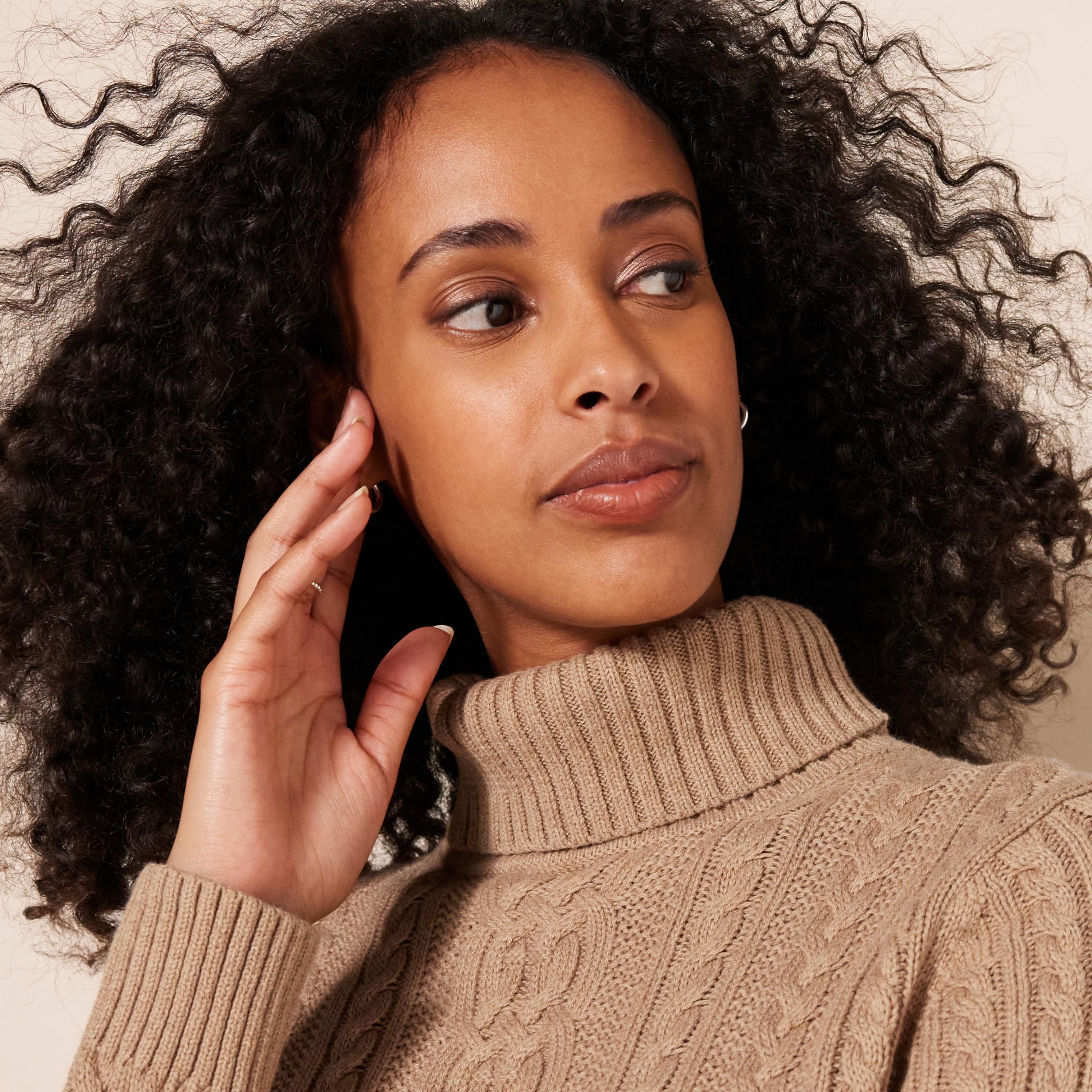 Fisherman Cable Turtleneck Sweater