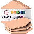 Ekkogo Acoustic Panels 12-Pack Soundproof Wall Panels 14"X12.1"X0.4" Sound Panels High Density Sound Dampening Panels - [Peach Beige Hexagon]
