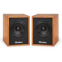 Electrohome Huntley Powered Bookshelf Speakers with Built-in Amplifier and 3" Drivers for Turntable, TV, PC and Wireless Musi
