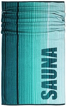 Lashuma Saunatuch Oslo | Liegehandtuch türkis - grün | saugstarkes Saunahandtuch | XXL Handtuch | 100% Baumwolle | 85 x 200 c