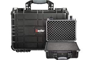 Eylar Standard 16" Gear, Equipment, Hard Camera Case Waterproof with Foam TSA Standards (Black)