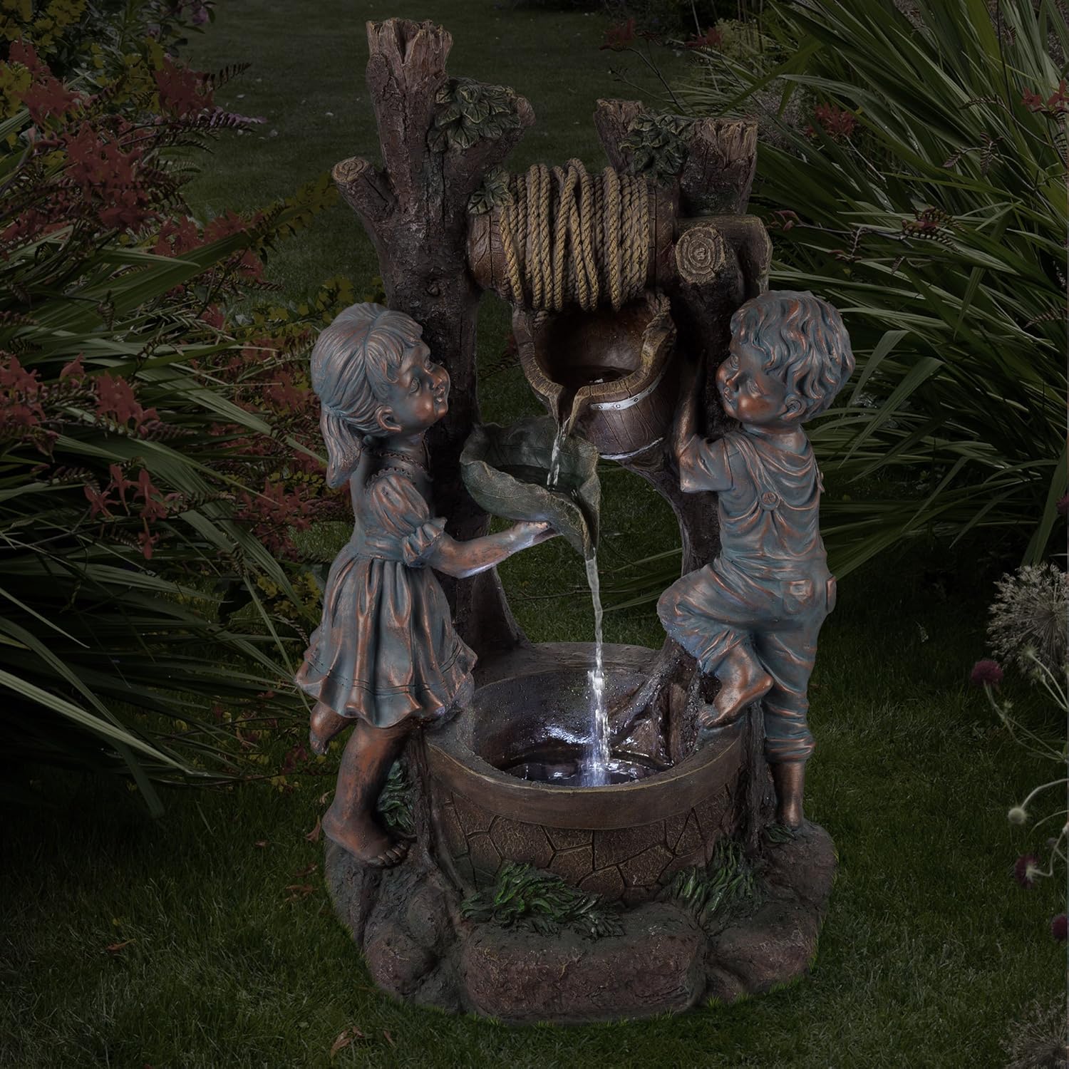 Pure Garden 50-201 Well Water Fountain : Garden & Outdoor