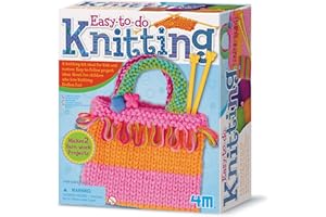 4M Easy-to-do Knitting Art Kit (3593), white pink