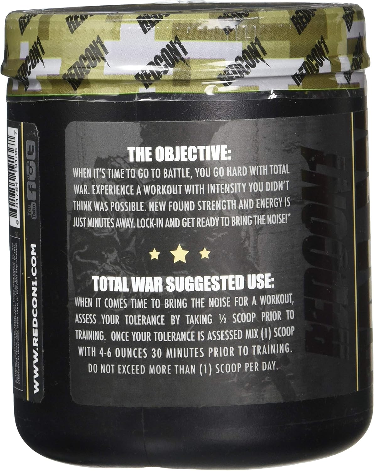 Redcon1 Total War - Pre Workout Powder, 30 Servings, (Sour Gummy) Boost Energy, Increase Endurance and Focus, Beta-Alanine, 350mg Caffeine, Citrulline Malate, Nitric Oxide Booster - Keto Friendly: Health & Personal Care