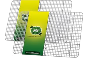 Hamilton Housewares Stainless Steel Cooling Rack - Heavy Duty and Oven Safe, Good for Cooling, Baking and Roasting - Fits Hal