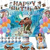 Tropical Theme Birthday Party Decorations for Ocean Princess Party Supplies | Paper Tableware Set, Decorations for Girls Birthday, Ocean Theme