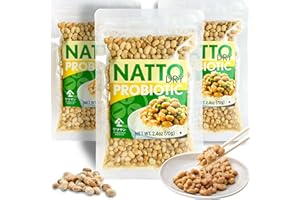 YAMASAN KYOTO UJI Japanese Natto Fermented Soybean 3 Set, Freeze-Dried Natto Beans, Japanese Probiotic and Prebiotic Superfood - Vitamin K, Low Sodium, Non-GMO, Vegan, Made in Japan, Set of 3, 3 x 70g(2.4oz)