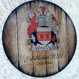 Personalized Family Crest Hand-Painted Rustic Wood Shield Decor view 4