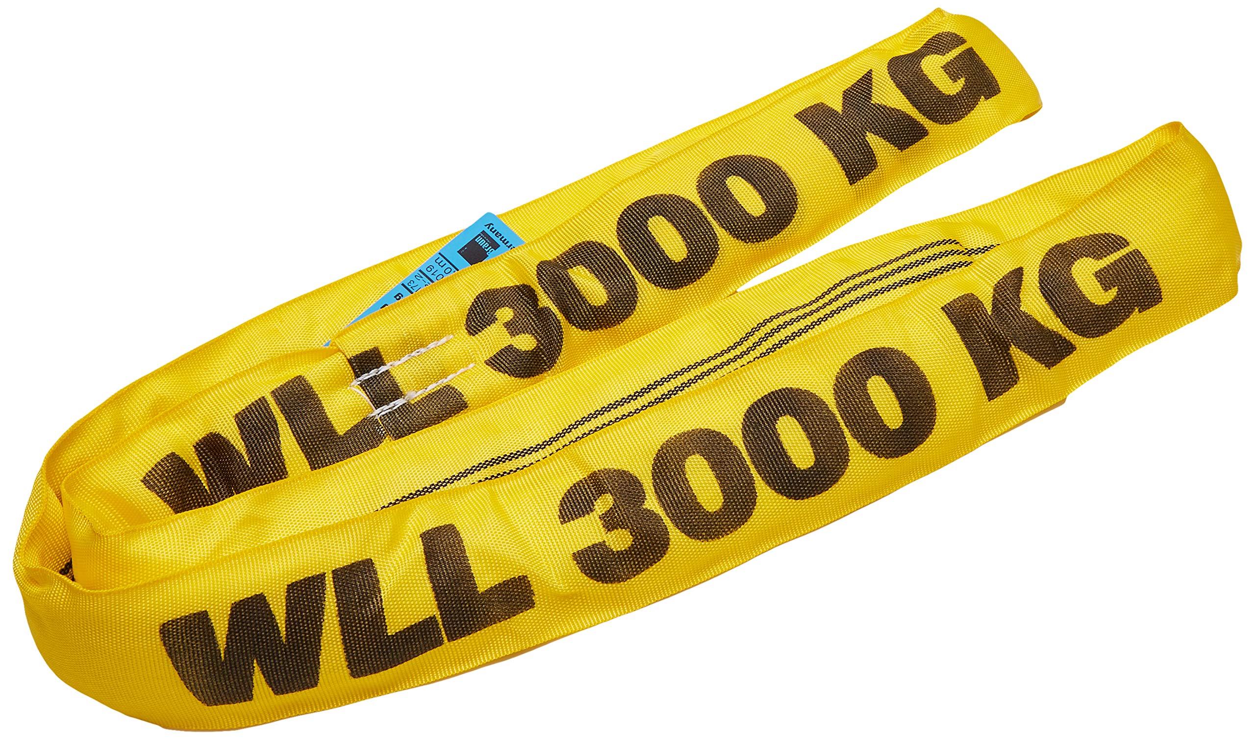 Braun 30021RS Round Sling 3000 kg Load 2 m Length Continuous with Polyester Core Yellow