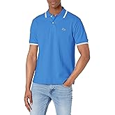 Lacoste Mens Classic Fit Striped Accents Cotton Piqué Polo
