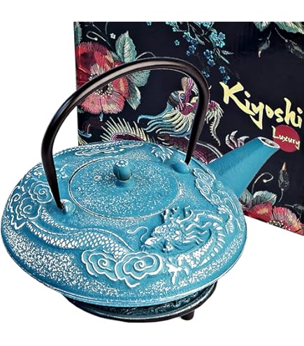 Amazon.com | Japanese Antique 27 Fl Oz Green Dragonfly Cast Iron