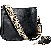 Erideno Crossbody Purses for Women Trendy - Vegan Leather Shoulder Bag Designer Hobo Handbags with 2 Wide Straps