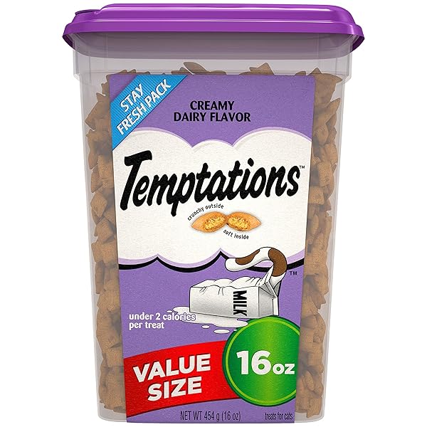 TEMPTATIONS CLASSIC TREATS FOR CATS CREAMY DAIRY FLAVOR 16 OUNCES