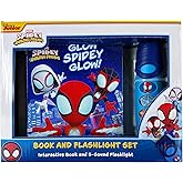 Disney Junior Marvel Spidey and His Amazing Friends - Glow Spidey Glow! Book and 5-Sound Flashlight Set - Spider-man - PI Kids