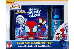 Disney Junior Marvel Spidey and His Amazing Friends - Glow Spidey Glow! Book and 5-Sound Flashlight Set - Spider-man - PI Kid
