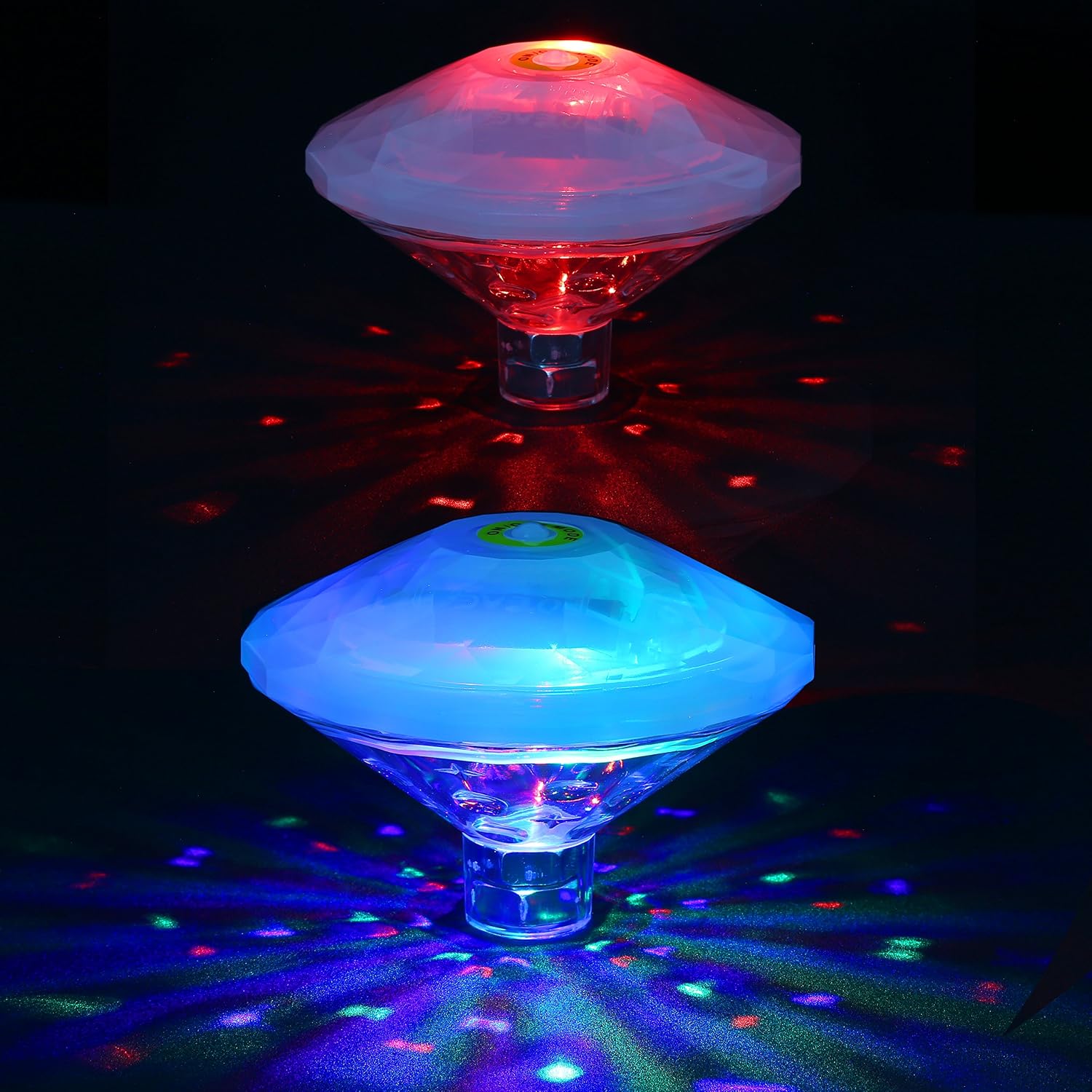 Redlution RGB Glow Light Underwater Led Diamond Float Light Waterproof in tub Pond Pool Spa Hot Tub Bathtub Floating Lamp with 7 Pattern Modes - Image 5