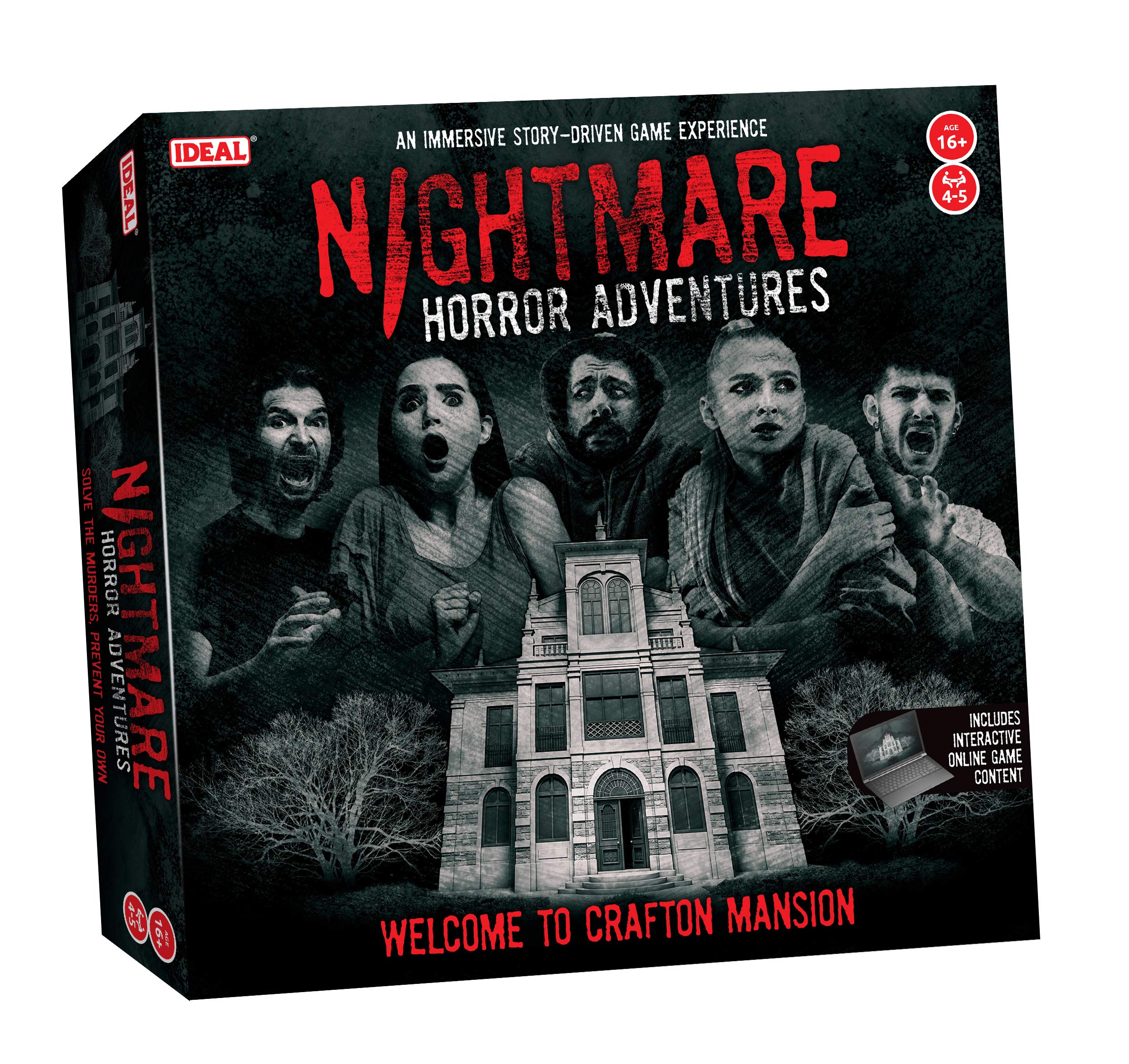 IDEAL | Nightmare Horror Adventures: An immersive story-driven horror board game experience | Murder Mystery Game | 4-5 Players | Ages 16+, Red