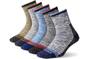 FEIDEER Men's Hiking Walking Socks, Multi-Pack Wicking Cushioned Outdoor Recreation Hiking Socks
