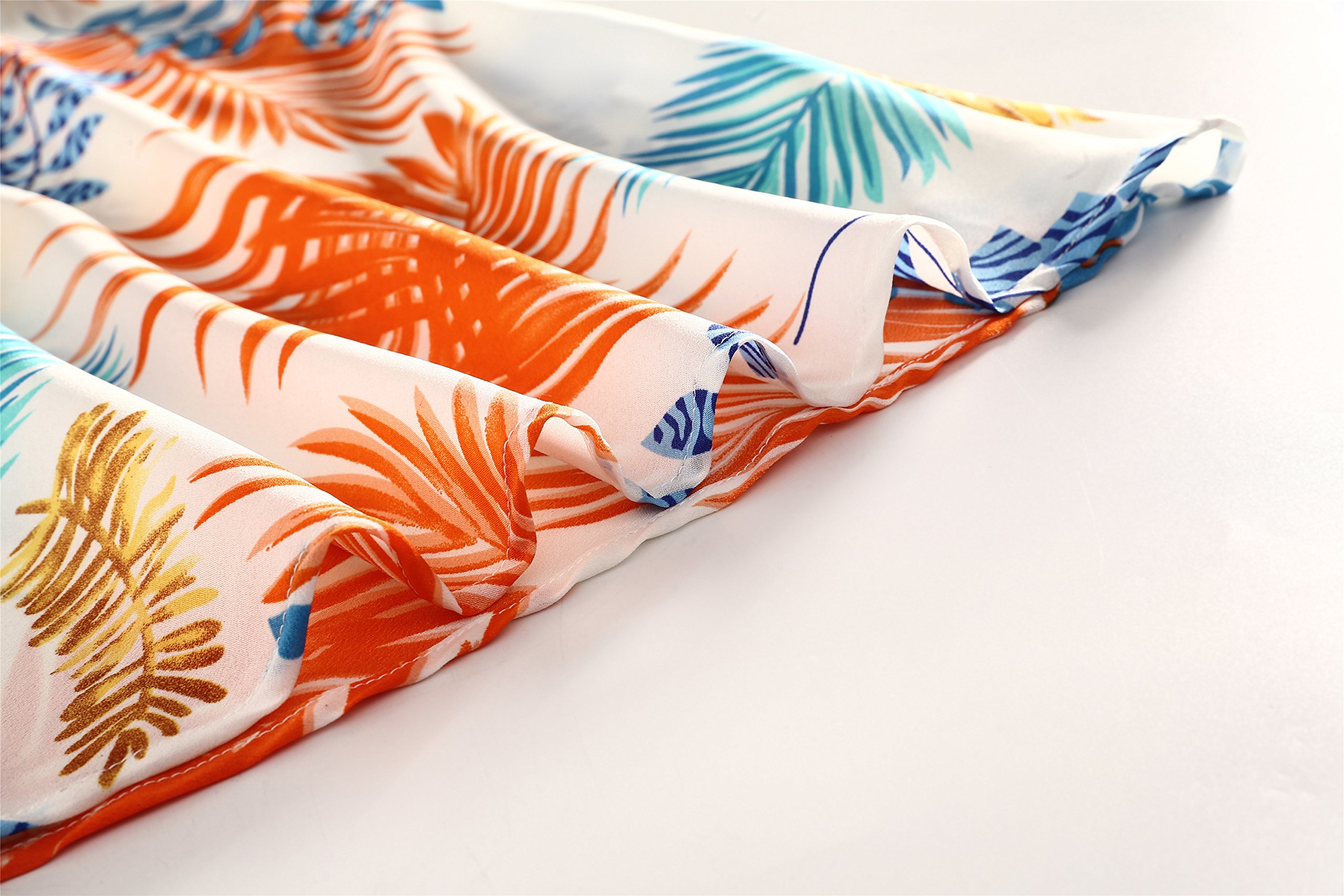 DDSOL Women\'s Casual Swing Dress Floral Print Sleeveless Knee Long Dresses