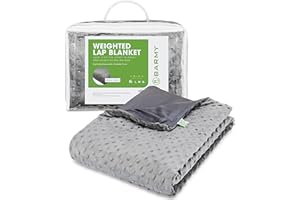 BARMY Weighted Lap Blanket (48"x24", 6lbs) Weighted Lap Pad with Removable Cover for Adults, Teens and Kids, Cotton Inner Blanket, Weighted Throw Blanket - Cool Gray