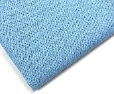 M & J Plain Cotton Fabric 60 Inch Wide Sky Blue 5 Metre