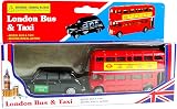 TB Diecast London Bus and Taxi Set Souvenir Moving Wheel Action view 4