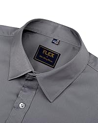 J.VER Men's Dress Shirts Solid Long Sleeve Stretch