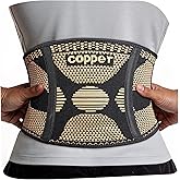 SOLOEVER Copper Back Braces for Lower Back Pain, Breathable Lumbar Support Belt for Men and Women, Lower Back Brace for Herniated Disc, Sciatica, Scoliosis, Heavy Lifting (Black, X-Large)