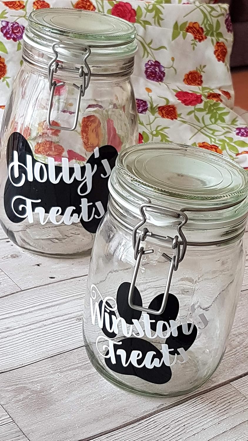 personalised dog treat jar