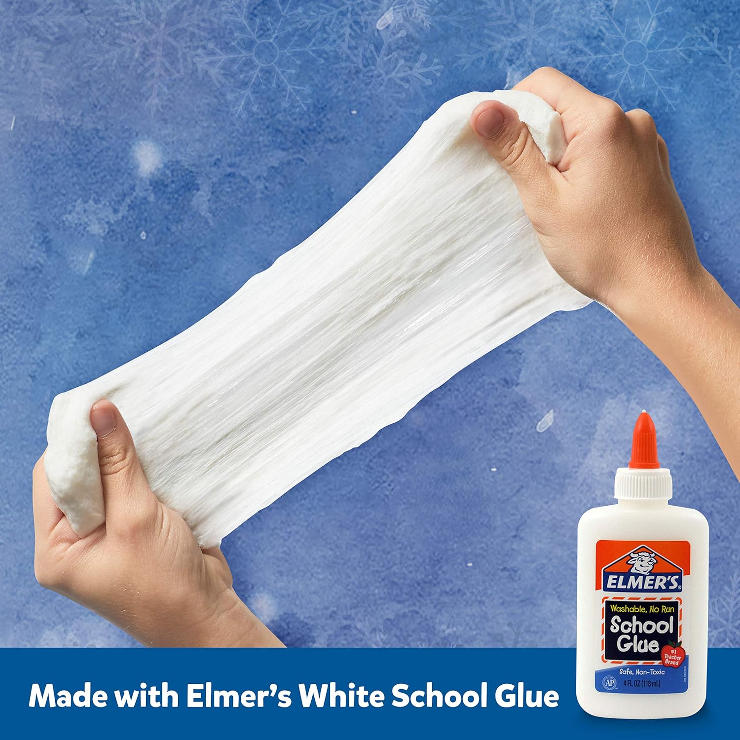 Elmer’s Snow Slime Kit | Slime Supplies Include Clear Liquid Glue, White Liquid Glue, Magical Liquid Slime Activator, Instant Snow Packets, 9 Count: Office Products