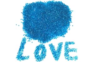 JZMYXA 2 Pounds Landscape Glass Pebble Gravel Sand Fit for Aquariums Succulent Plants Terrarium Landscape, Natural Blue